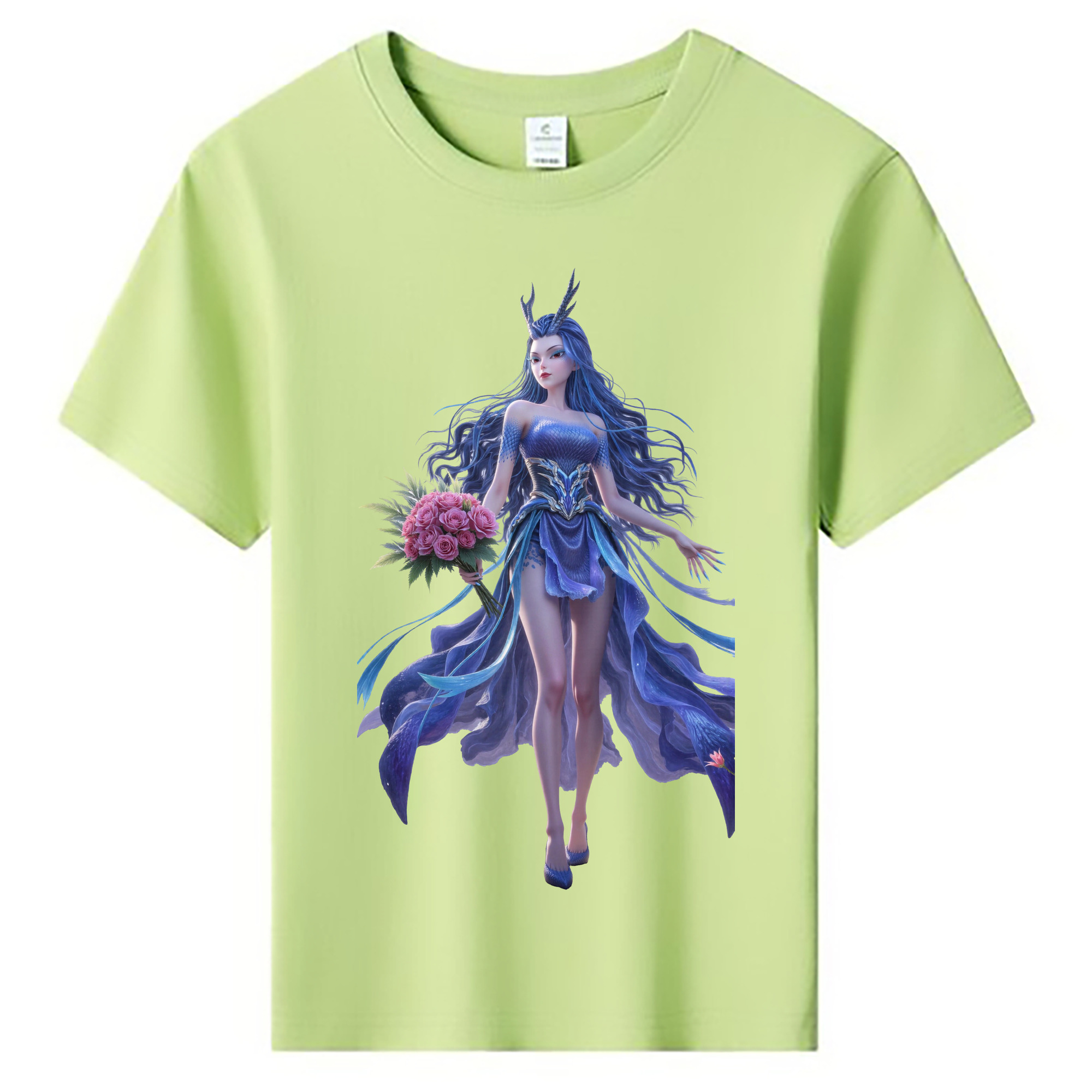 （画像用） Ne Zha 2 ナタ 魔童の大暴れ 綿100％キッズTシャツ（フロントプリント）